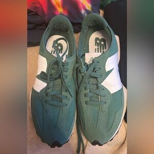 Green and white new balance